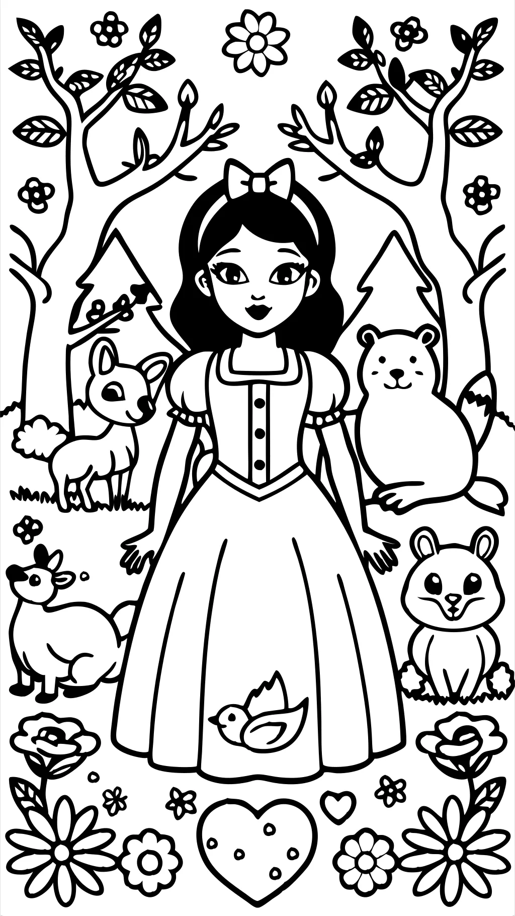 coloring pages snow white